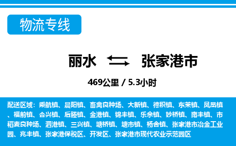 麗水到張家港市物流專線-麗水至張家港市貨運公司