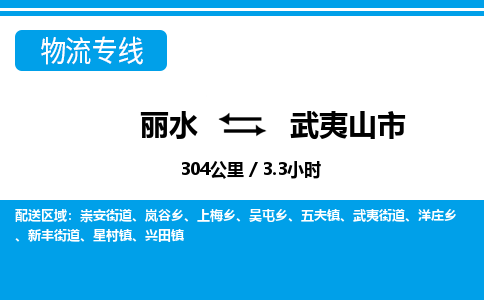 麗水到武夷山市物流專線-麗水至武夷山市貨運(yùn)公司